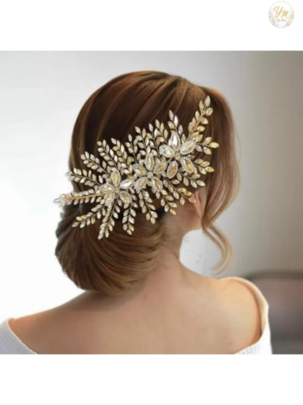 Bridal Hair Accessories Handcrafted Rhinestone Headpiece Wedding Hair Wreath